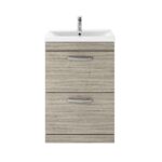 Athena Floor Standing Vanity Unit 600mm 2 Drawer with Basin Option - Image 7