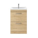 Athena Floor Standing Vanity Unit 600mm 2 Drawer with Basin Option - Image 8
