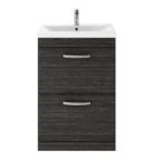 Athena Floor Standing Vanity Unit 600mm 2 Drawer with Basin Option - Image 2