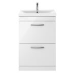 Athena Floor Standing Vanity Unit 600mm 2 Drawer with Basin Option - Image 3