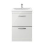Athena Floor Standing Vanity Unit 600mm 2 Drawer with Basin Option - Image 6