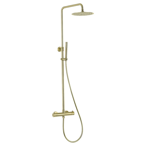 Brushed Brass Thermostatic Shower