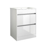 800mm 2 Drawer Floor Standing Vanity Unit with Basin