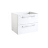 Wall Hung White Vanity Unit 600mm 2 Drawer with Basin Options