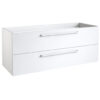 Wall Hung White Double Basin Vanity Unit 1200mm 2 Drawer with Basin Options