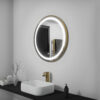 ENZO - Round LED Frame Mirror  Gold - 500mm