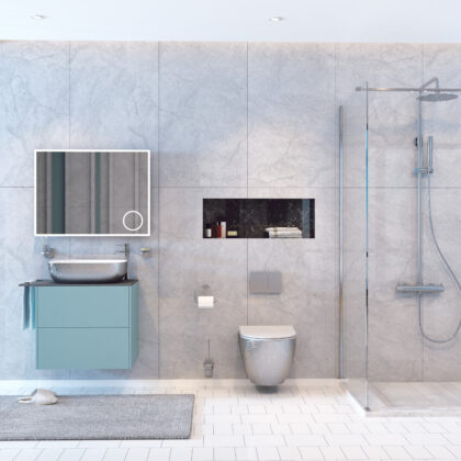Brushed Nickel Bathrooms Series